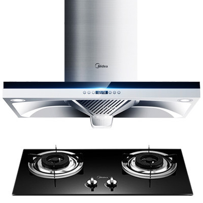 美的(Midea)DT328+JZT-QL303B欧式T型抽油烟机 天然气燃气灶烟机灶具两件套 厨电套餐