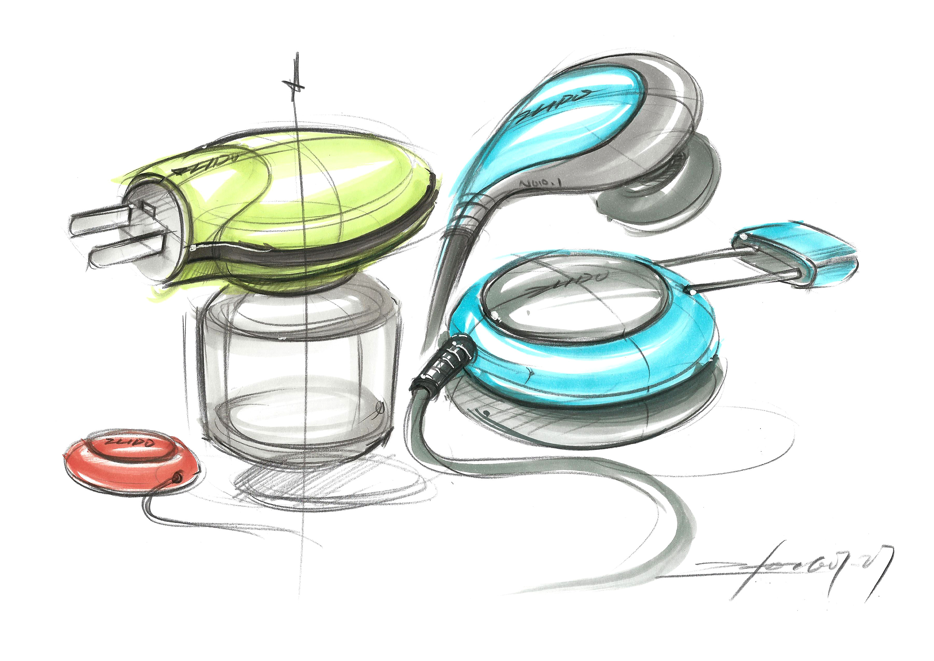 2016产品设计手绘 七月一日一画——电器篇